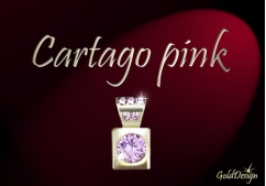 Cartago pink - přívěsek zlacený